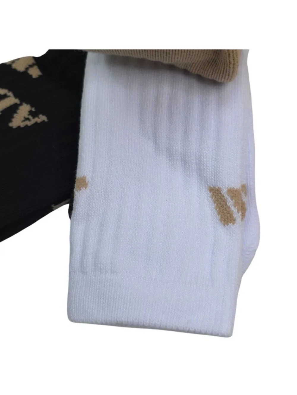 Adidas Men Cushioned Crew Socks 3Pk ClimaCool Arch Compression Beige/White/Black